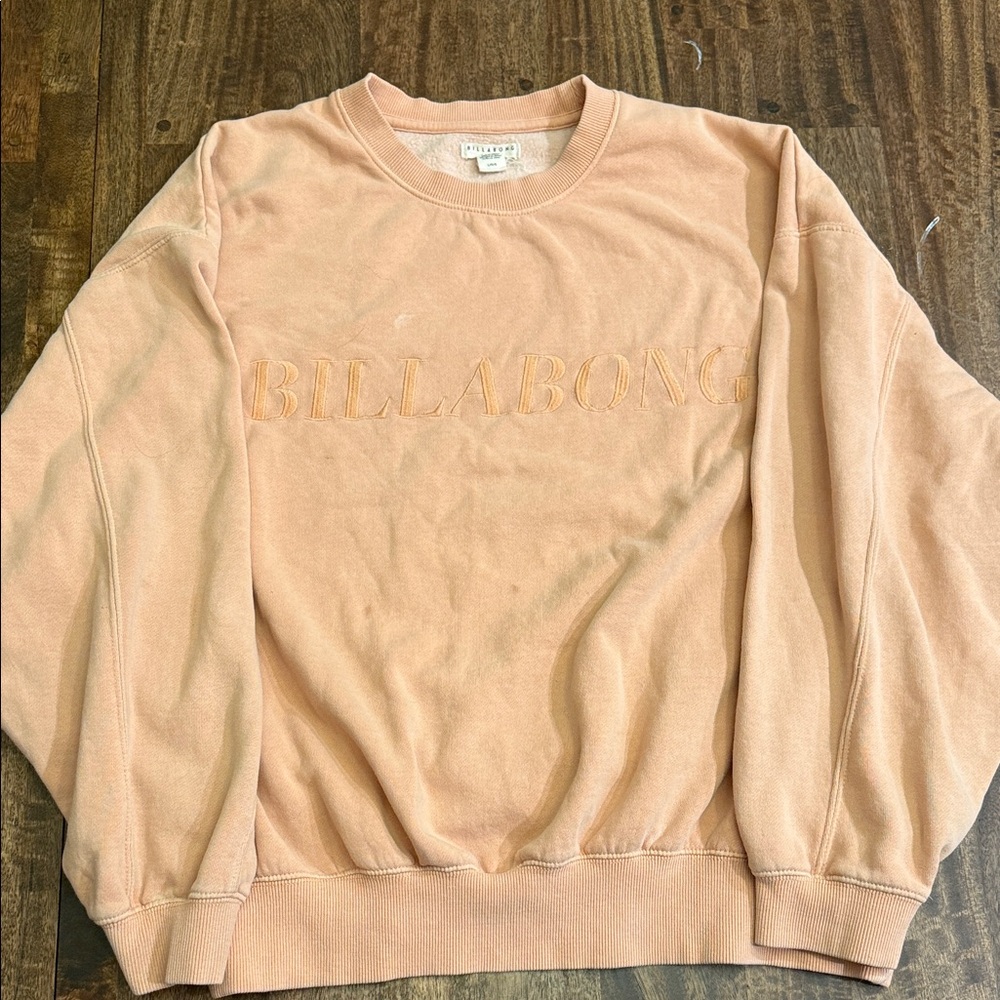 Billabong Women’s  Light Orange Crewneck Sweater